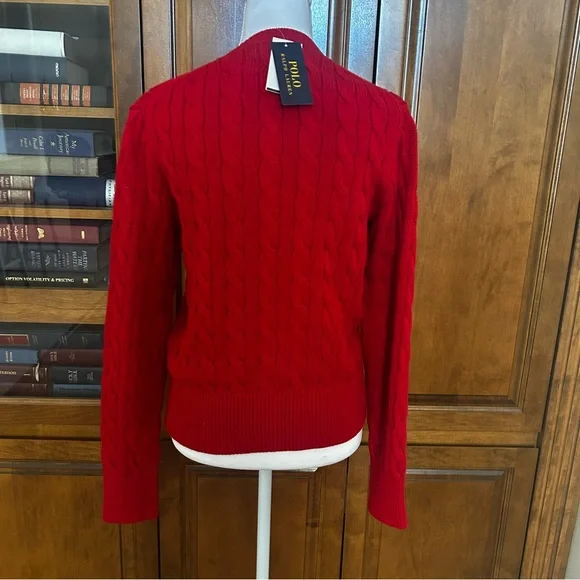 Ralph Lauren Women's Cable-Knit Cotton Crewneck Cardigan. Brand New Size M - Picture 10 of 10